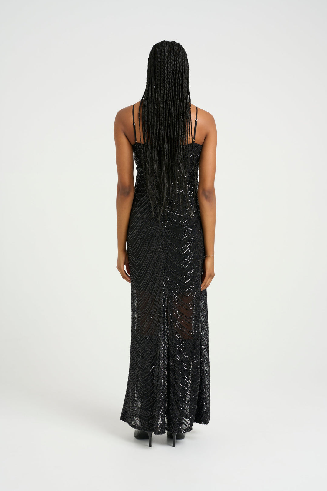 Forudbestilling - Gestuz - Gliragz Long Dress 10909573 - 106653 Black Sequins