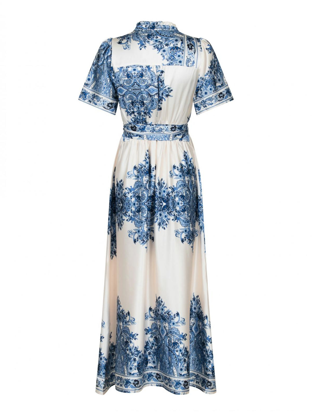 Neo Noir - Noelle Paisley Border Dress - Bright Blue