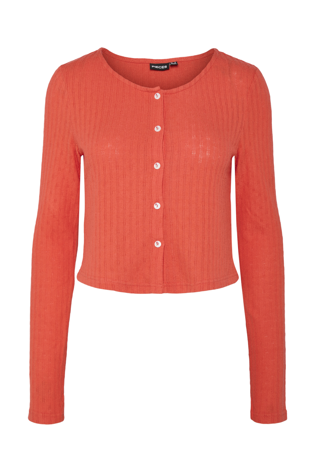 Pieces - Pcsourtney Ls Cardigan - 4695581 Grenadine