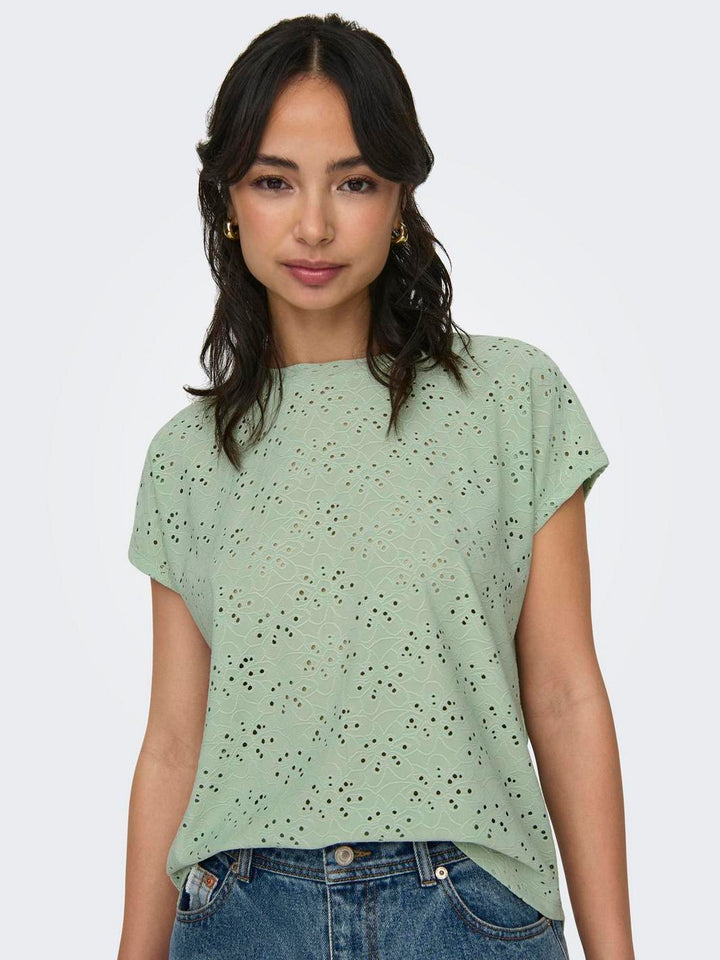 Only - Onlsmilla S/S Top - 4405749 Frosty Green