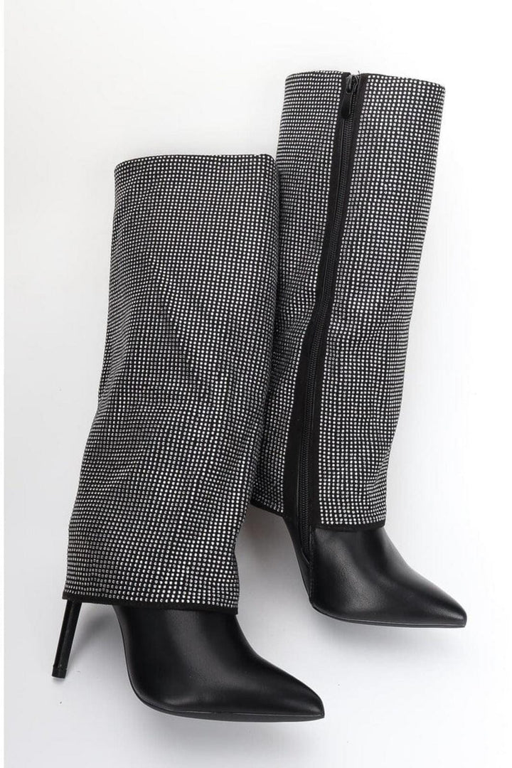 A-bee - Heeled Boots BFJ8369 - Black Støvletter 