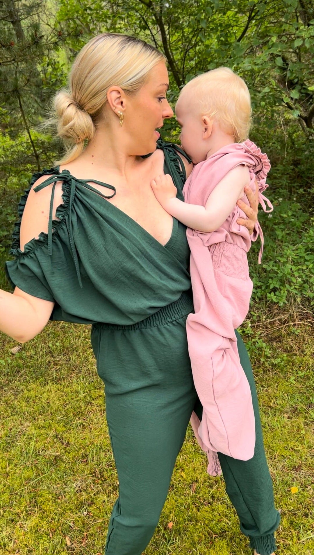 A-bee - Jumpsuit 2151 - Dark Green Buksedragter 