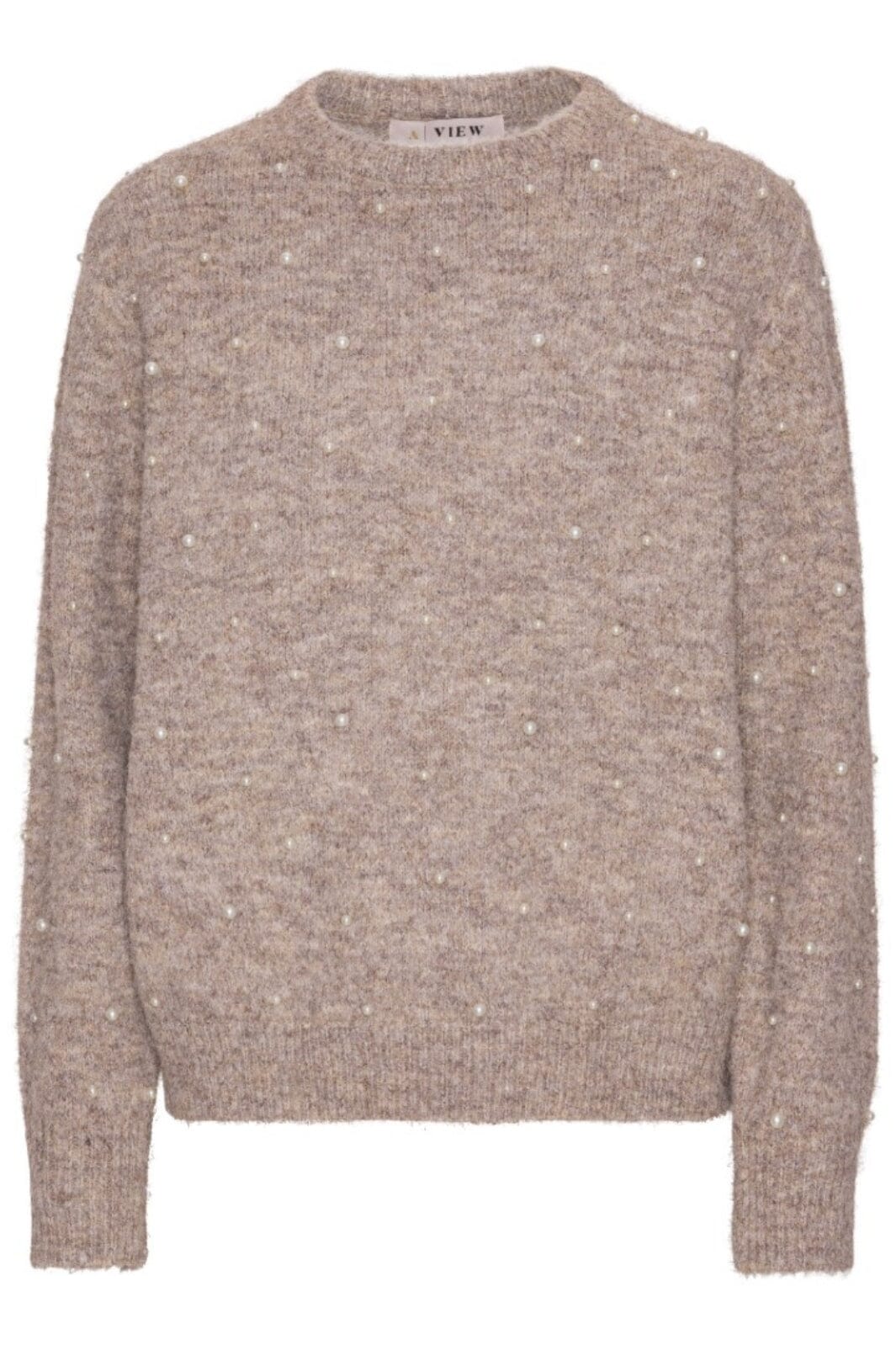 A-VIEW - Angel Knit Pullover - 118 Light Brown Strikbluser 