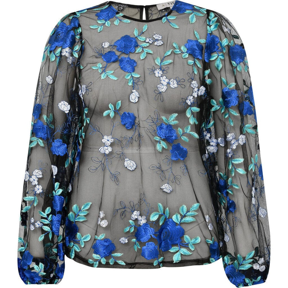 A-View - Fuschia Blouse - 181 Black/Blue Bluser 