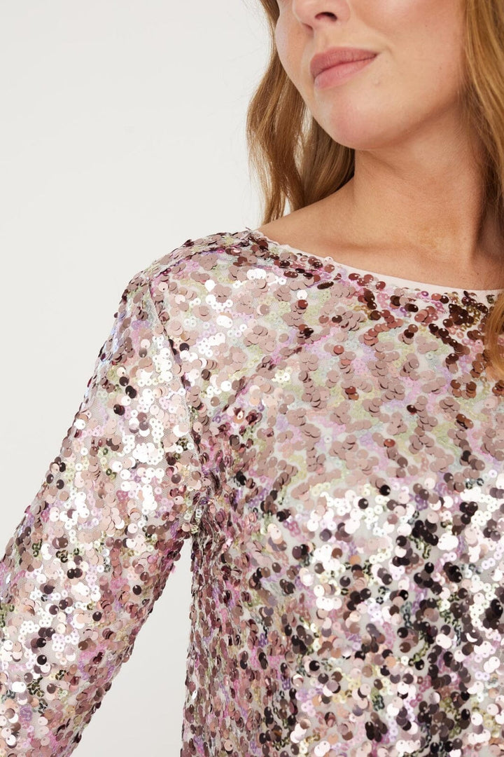 A-VIEW - Sequin Dress - 298 Rose Kjoler 