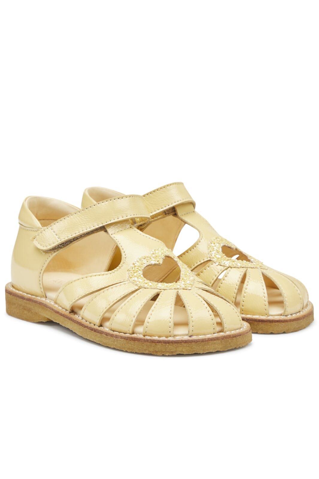 Angulus - Hjertesandal med glitter hjerte - 2724/2825 Pineapple/Pineapple Glitter Sandaler 