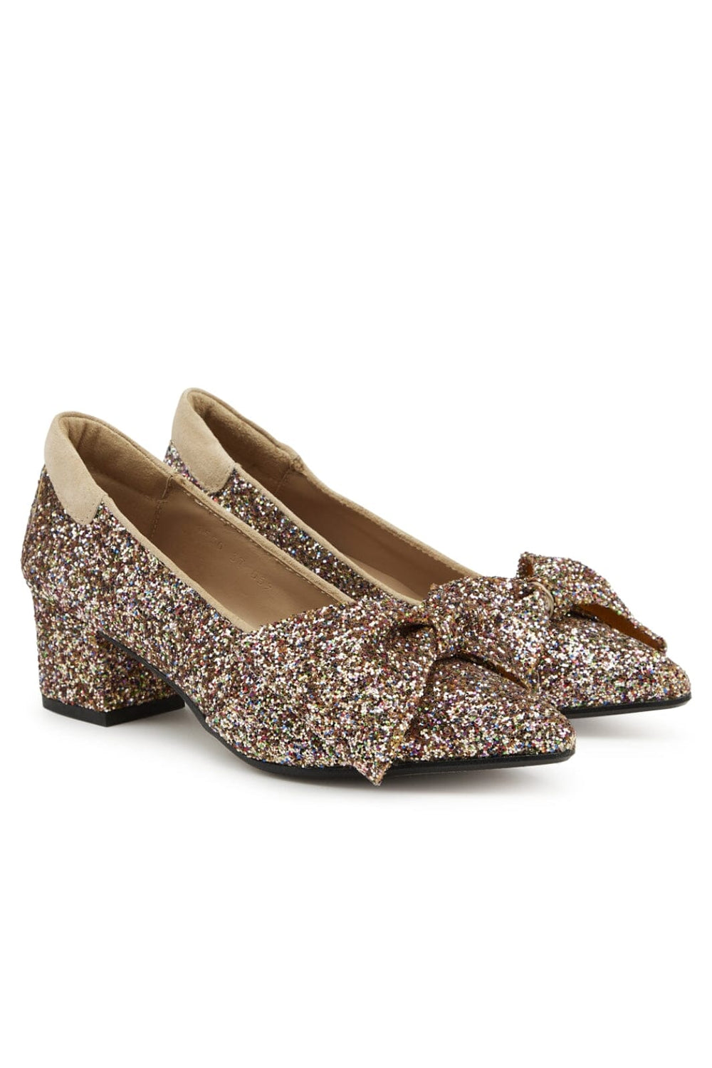 Angulus - Pump Med Sløjfe - Multi Glitter Sand Pumps 