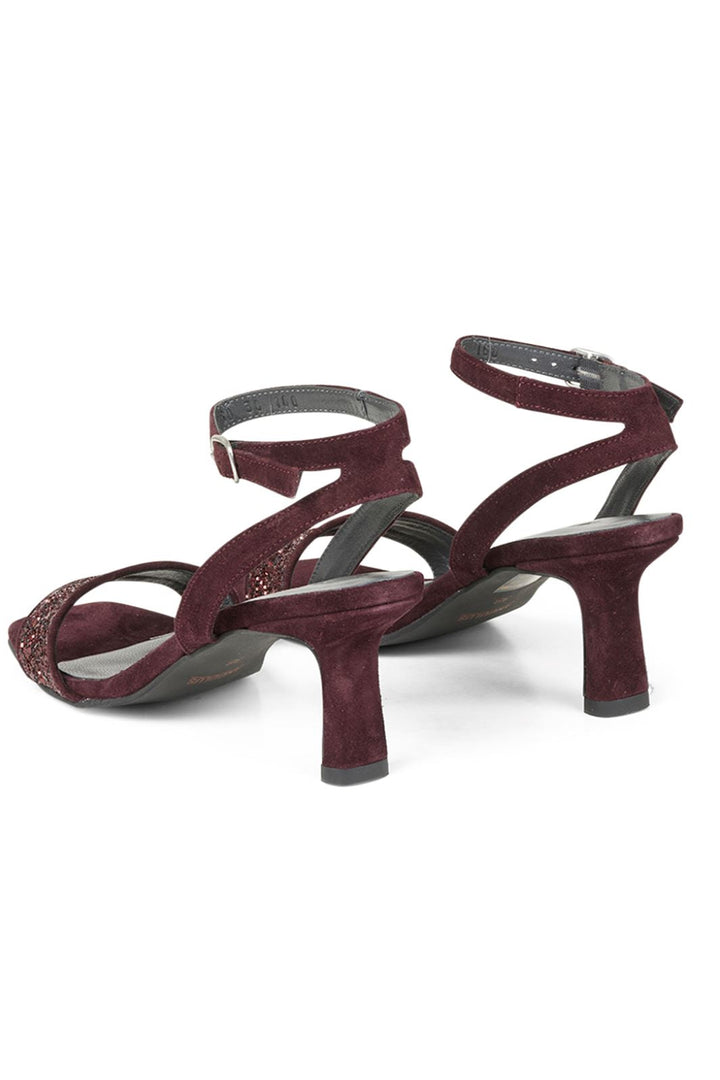 Angulus - Sandals- Block heels - 1710/2195 Bordeaux Glitter Stiletter 