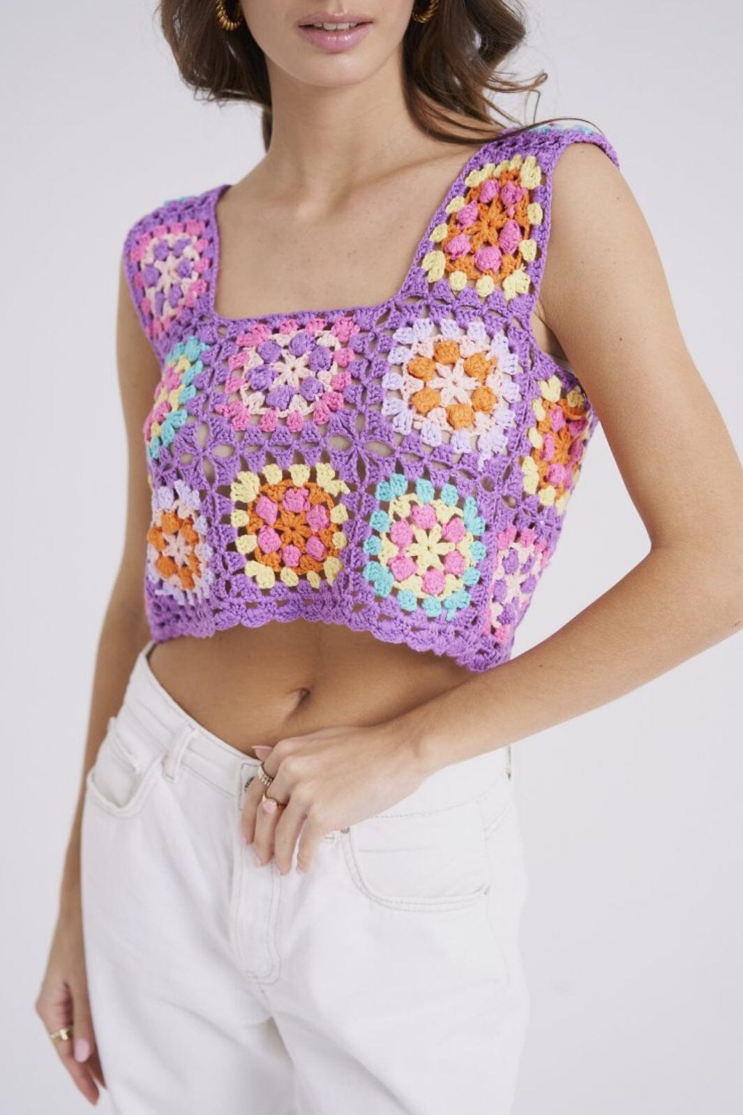 Anobel Copenhagen - Crochet Tank Top Q308 - Purple Toppe 