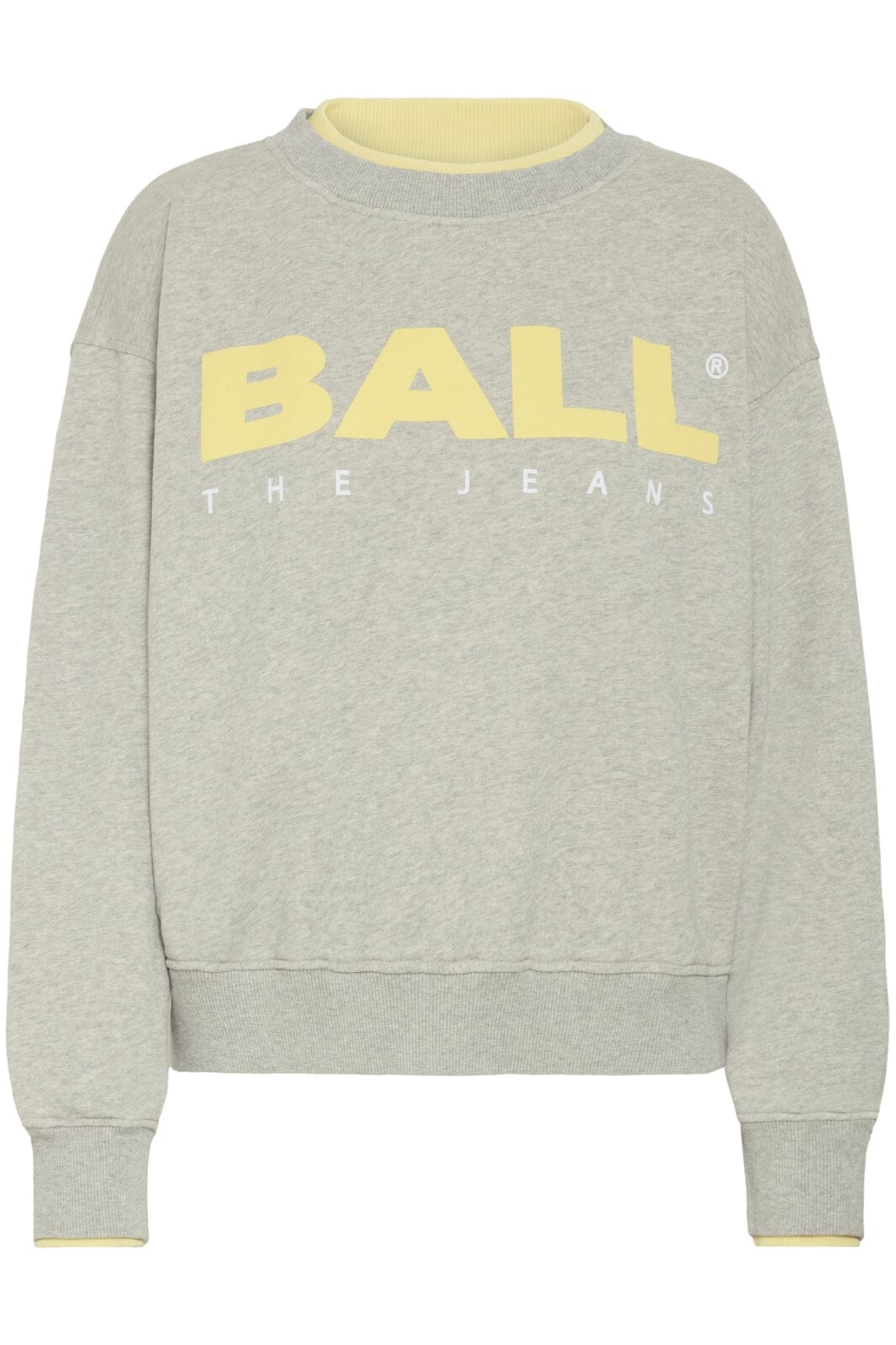 Ball - Basimona Sweat 50405055 - 205335 - Medium Grey Melange W. Lemon