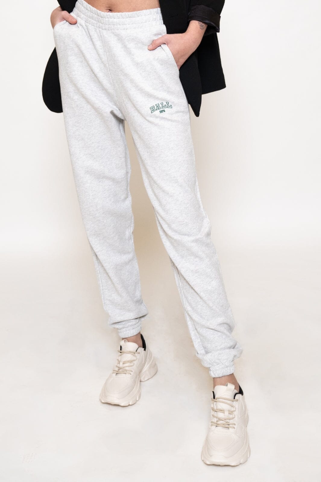 Ball - Sweatpants D. Johnson - White Melange Sweatpants 