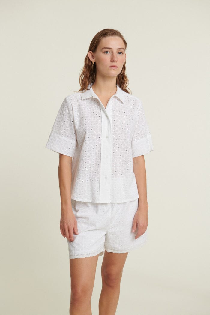 Basic Apparel - Adie Ss Shirtba421-01 - 423 Bright White