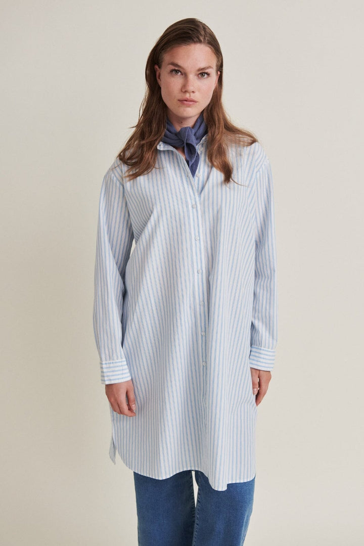 Basic Apparel - Aya Dress - 687 Birch / Alaskan Blue Kjoler 