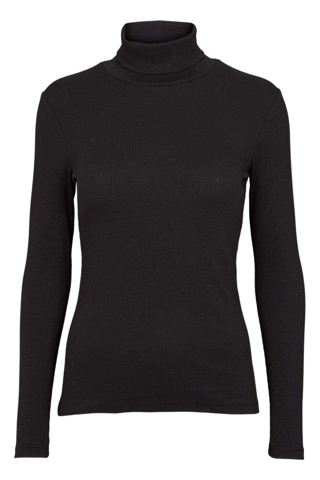 Basic Apparel - Ludmilla High-Neck - 001 Black Bluser 