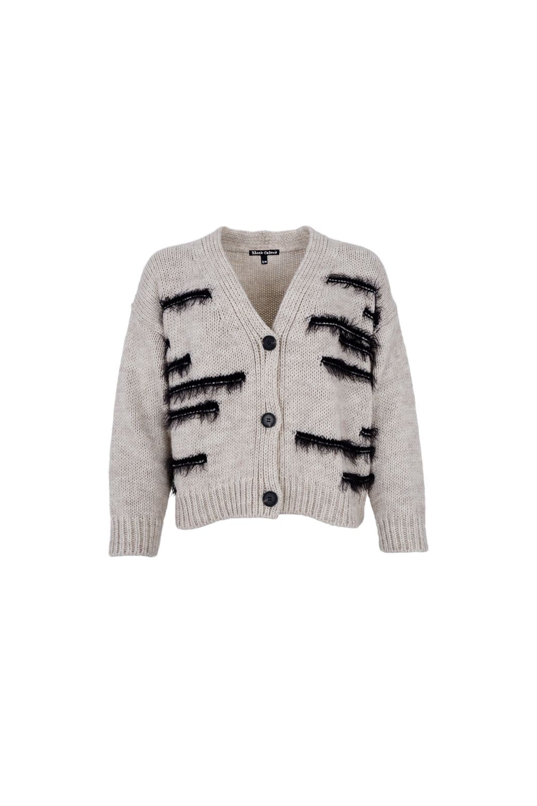 Black Colour - Bccapello Knit Cardigan - Natural Black