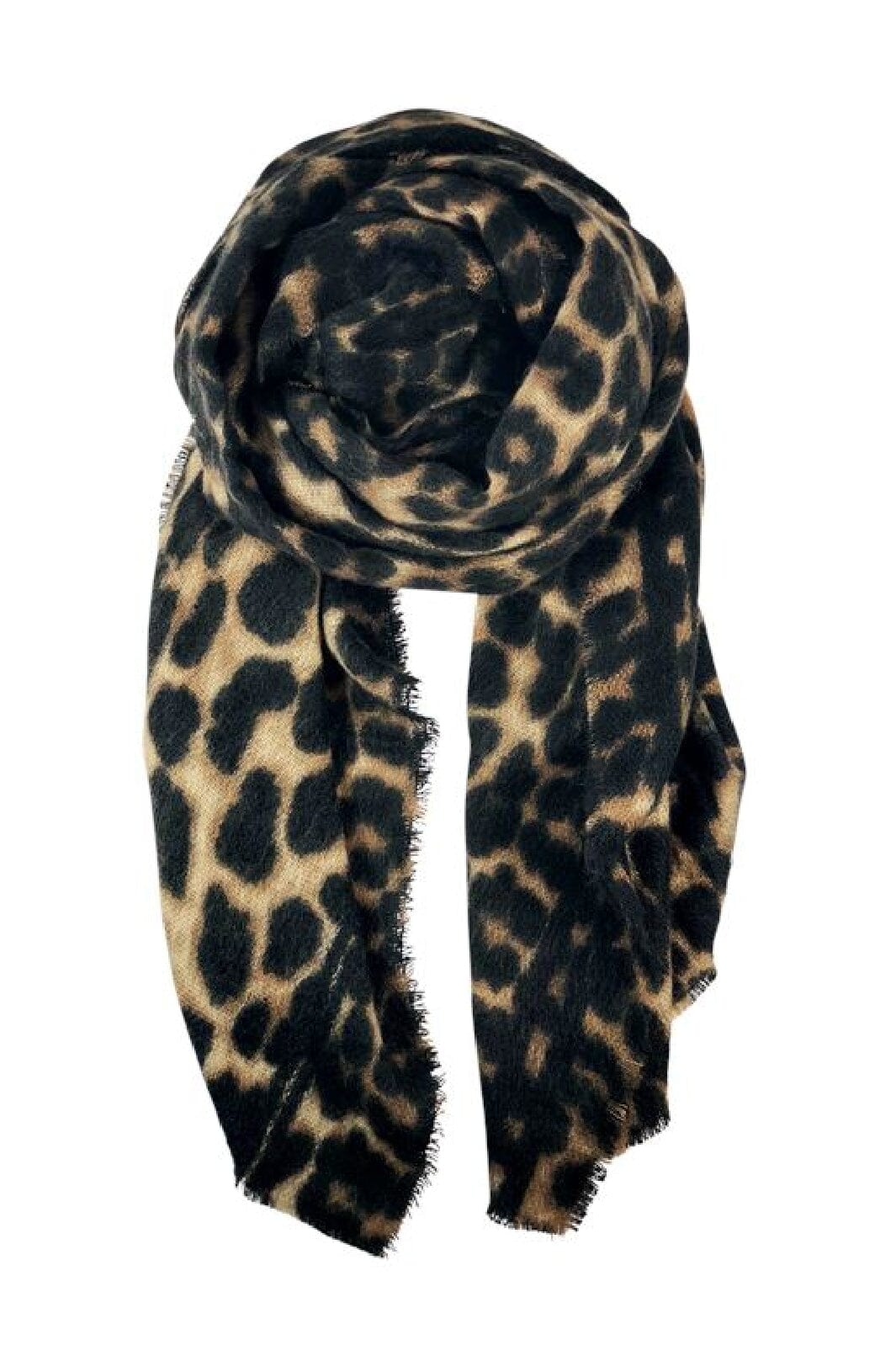 Black Colour - Bcflavia Leo Scarf - Black Brown Tørklæder 