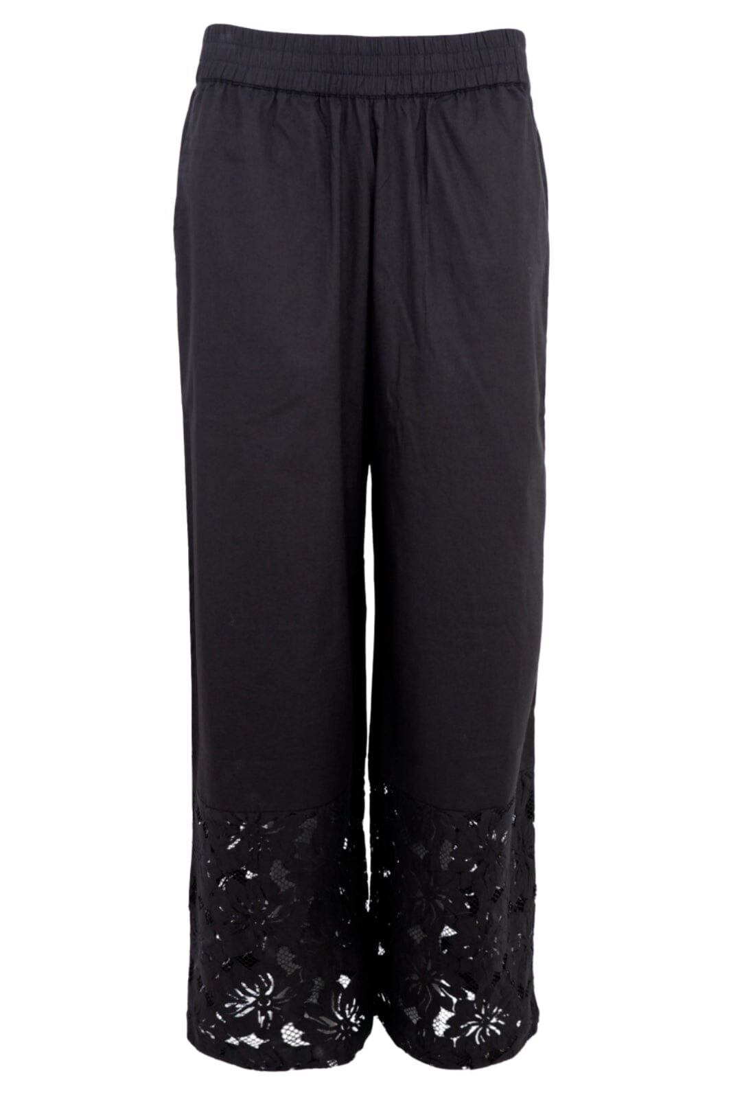 Black Colour - Bcnelly Flower Pant - Black Bukser 