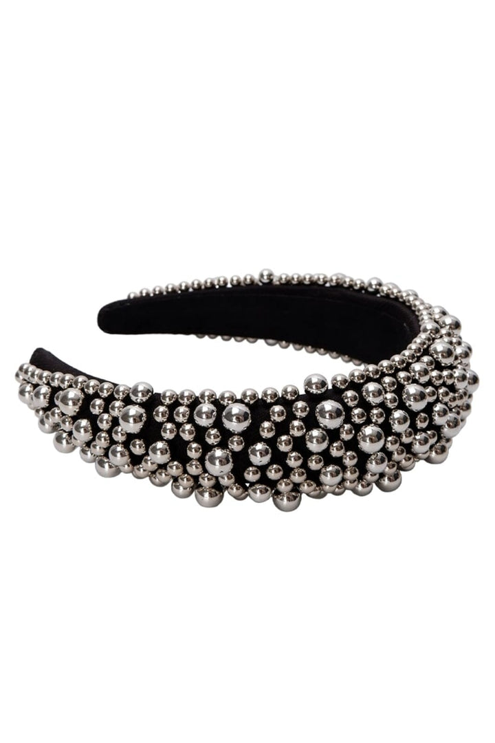 Black Colour - Bcshaffer Headband - Black/Silver Coloured Pandebånd 