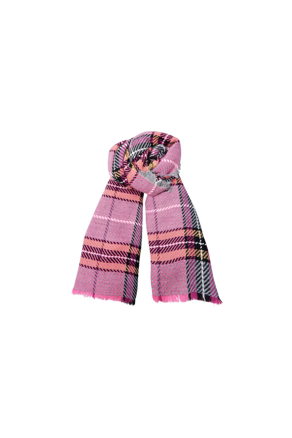 Black Colour - Bczilva Winter Scarf - Fuchsia