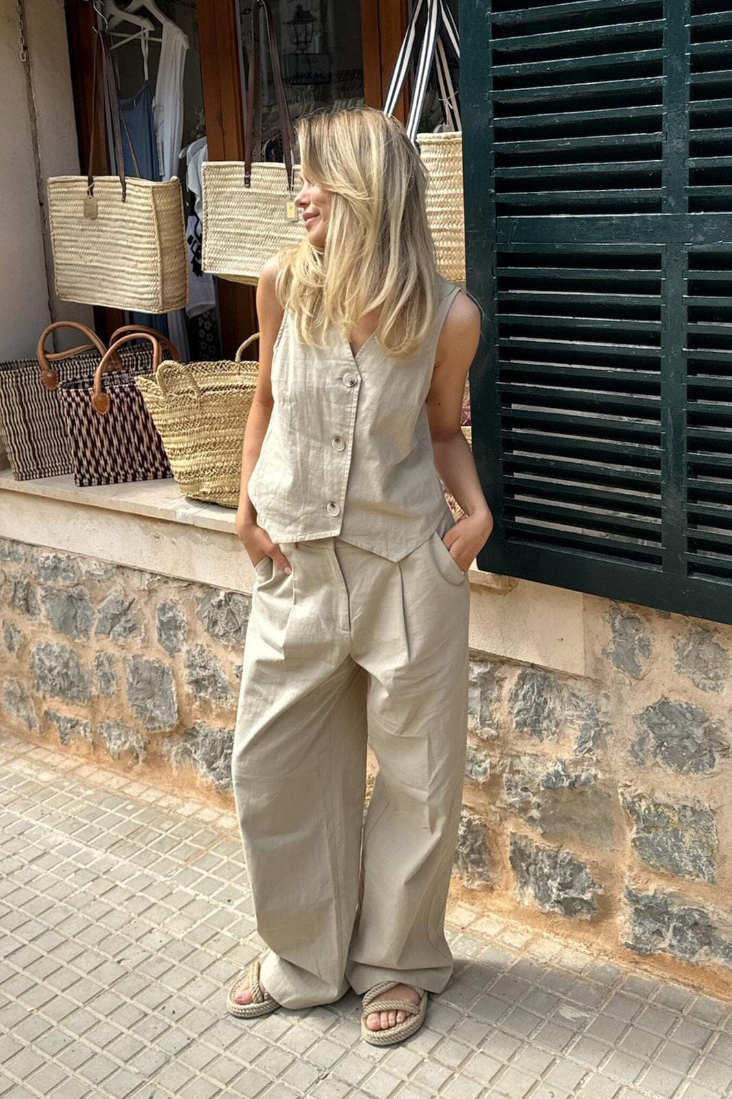 BYIC - Celinaic Pants - sand Sand Bukser 