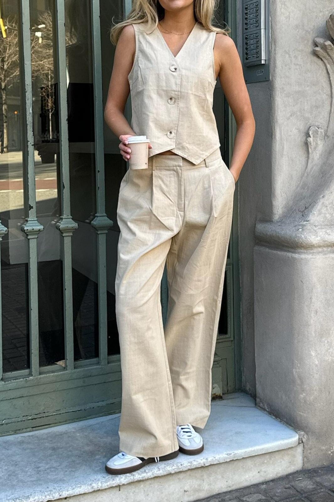 BYIC - Celinaic Pants - sand Sand Bukser 