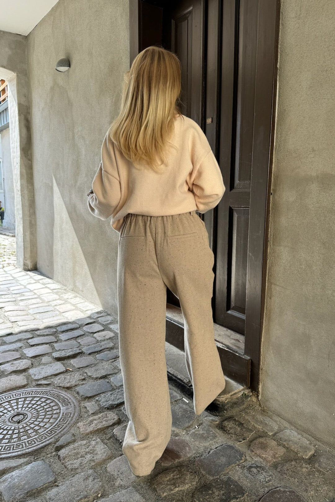 BYIC - Claraic Pants - beigem Beige Melange Bukser 