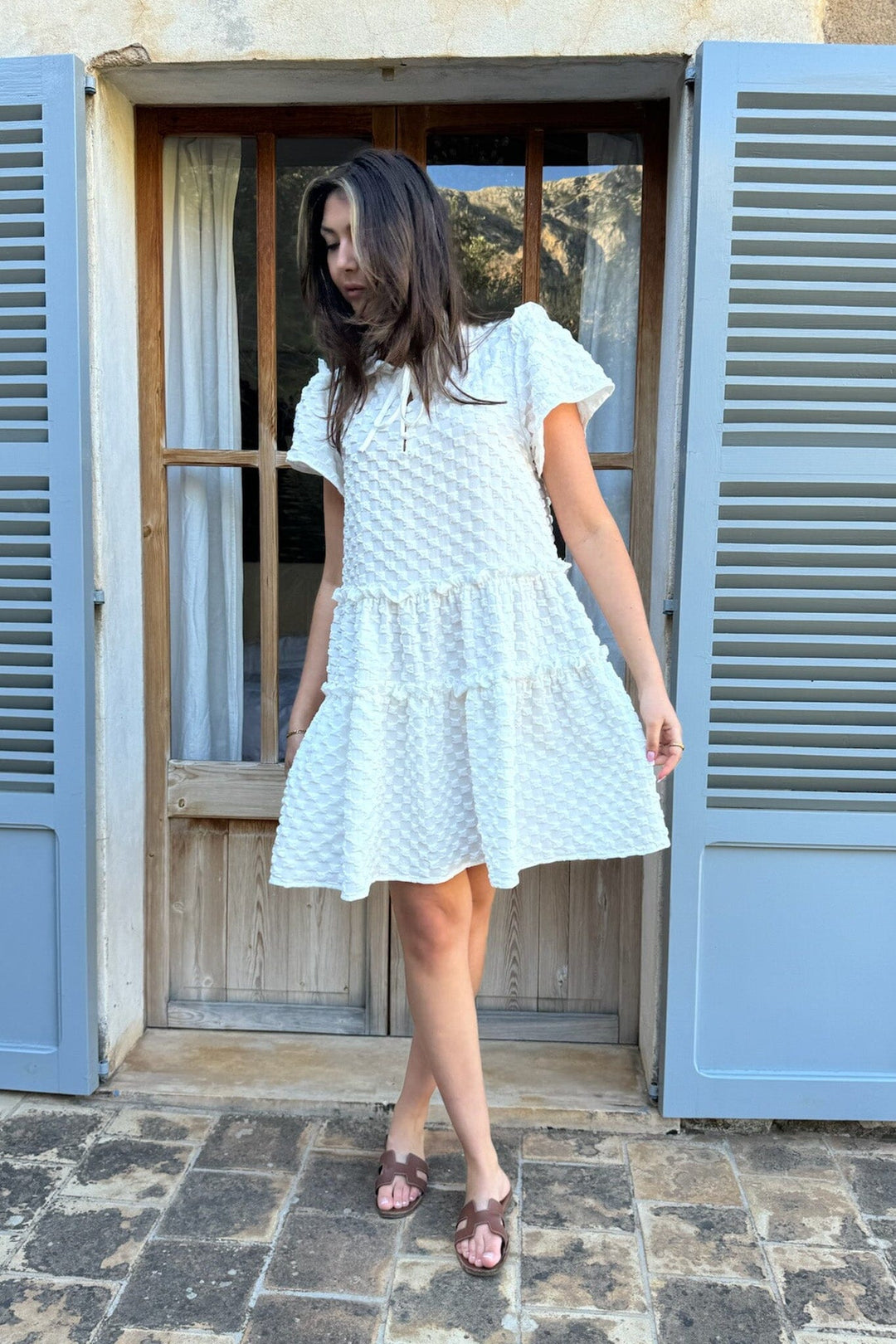 BYIC - Fridaic Dress - wb White Bubble Kjoler 