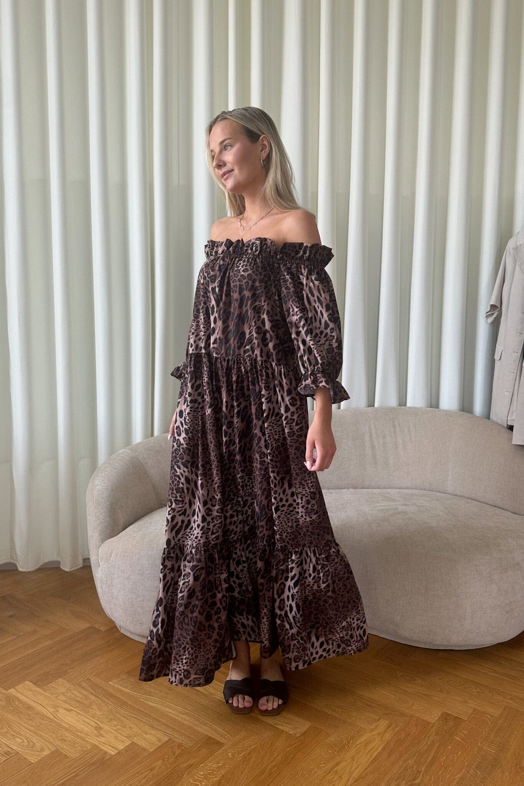 BYIC - Sigridic Long Dress - lp Leo Print Kjoler 