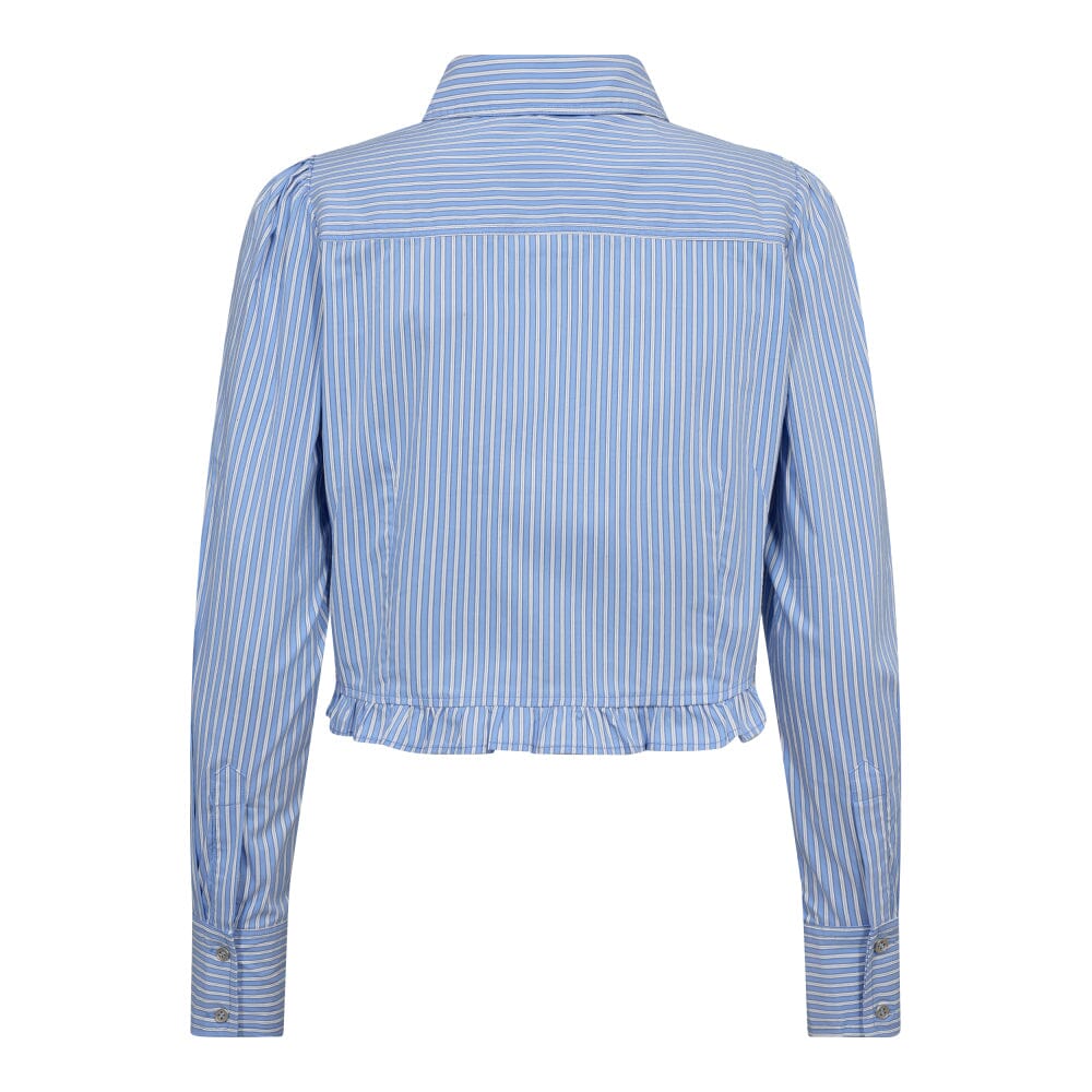 Co´couture - Addiecc Stripe Frill Shirt 35545 - 23 Pale Blue Skjorter 