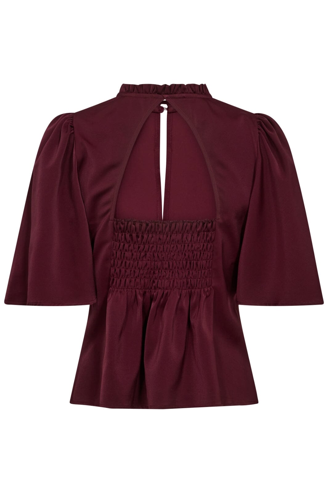 Co´Couture - Adnacc Open Back Ss Blouse 35812 - 186 - Burgundy