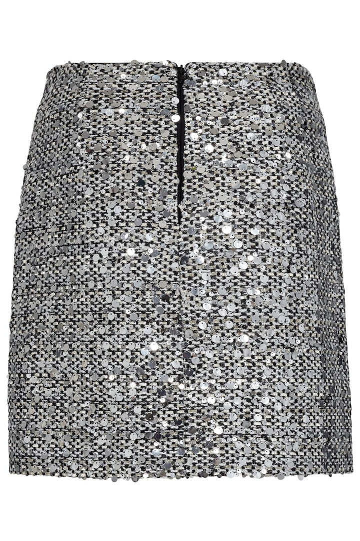 Co´couture - Bouclecc Sequin Mini Skirt 34173 - 40096 Whiteblack Nederdele 