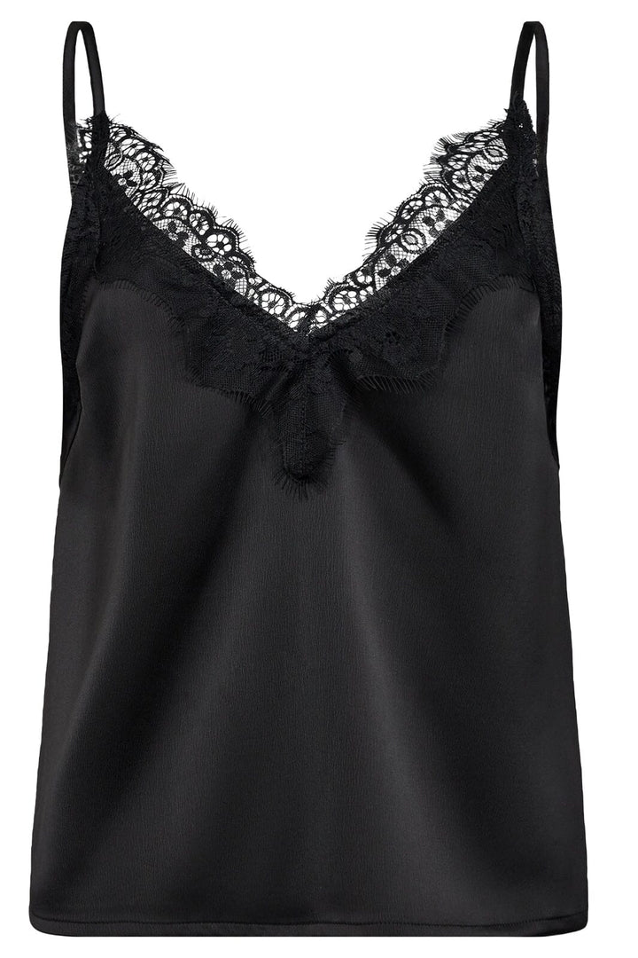 Co´Couture - Denisecc Lace Mix Singlet 33153 - 96 - Black