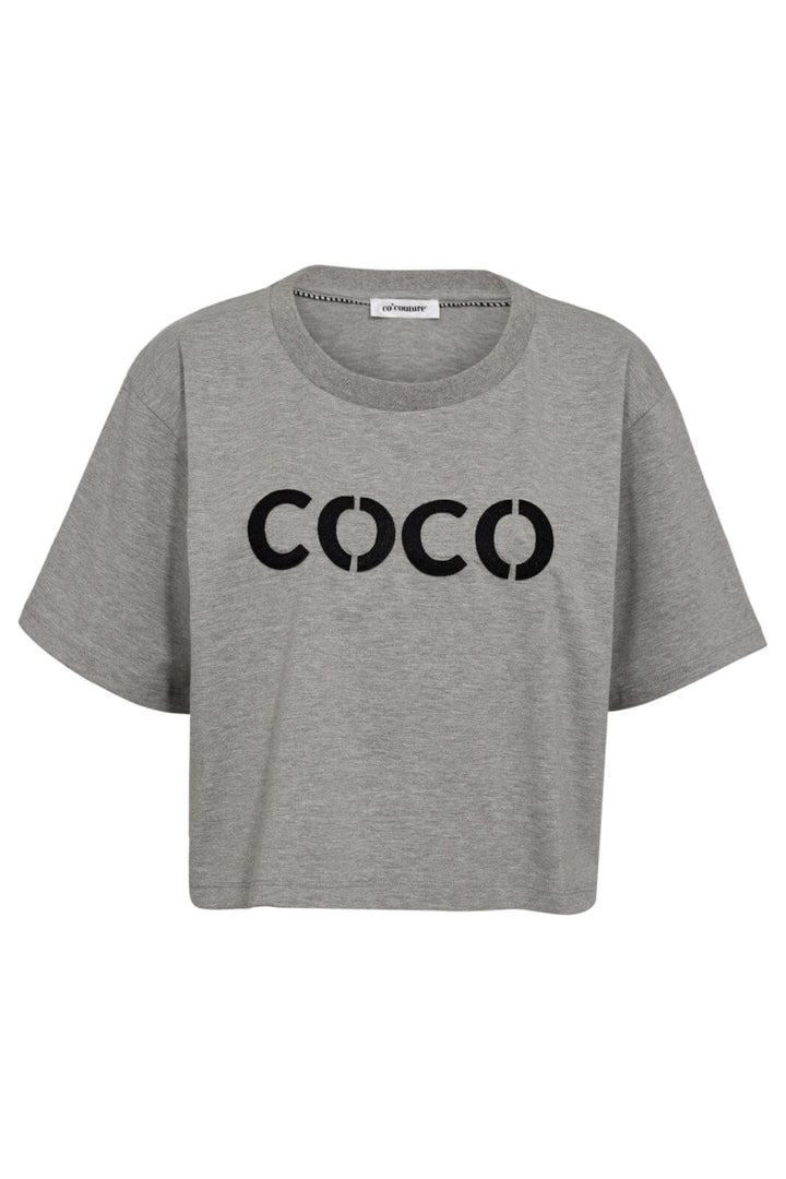 Co´couture - Eduardacc Logo Tee 33079 - 57 Grey Melange T-shirts 