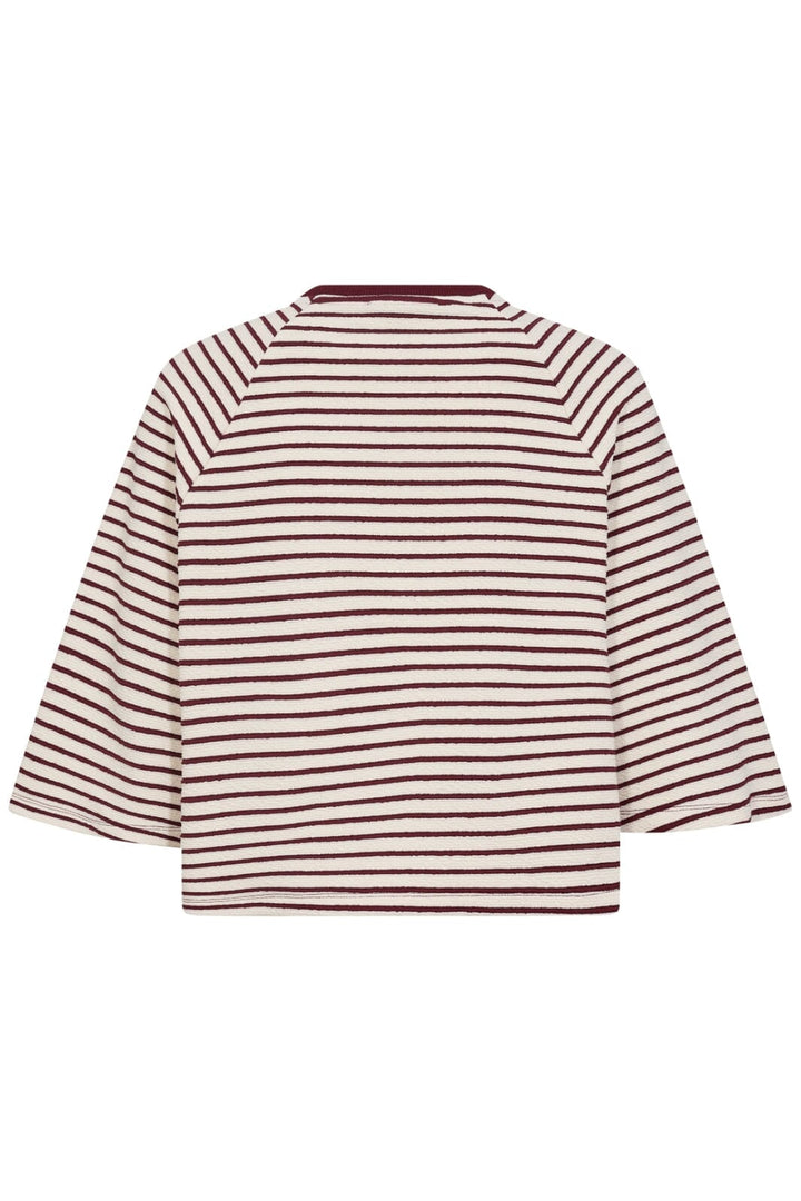 Co´Couture - Erincc Stripe Tee 33130 - 40186 - Whiteburgundy