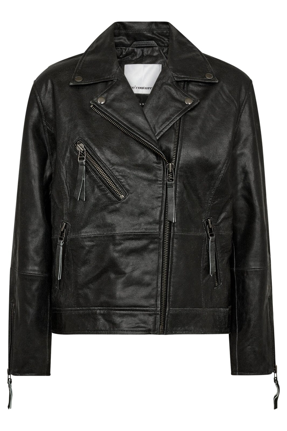 Co´Couture - Floydcc Crop Leather Jacket 30299 - 96 - Black