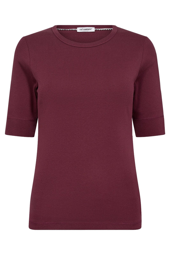 Co´Couture - Grannycc Ss Tee 33016 - 186 - Burgundy