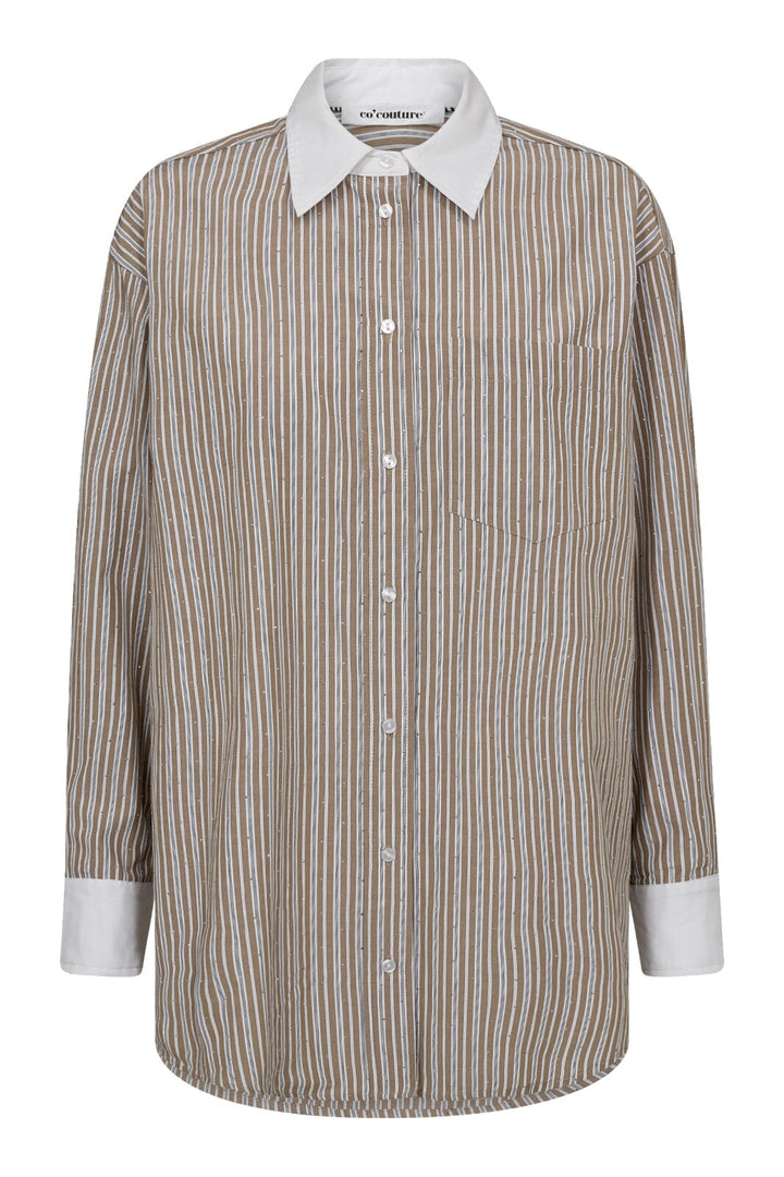 Co´Couture - Grantcc Gem Stripe Shirt 35773 - 154 - Walnut