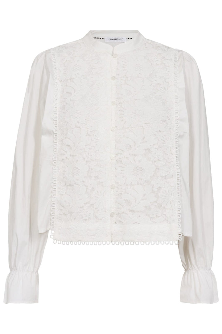 Co´Couture - Kimmiecc Lace Mix Shirt 35800 - 11 - Off White