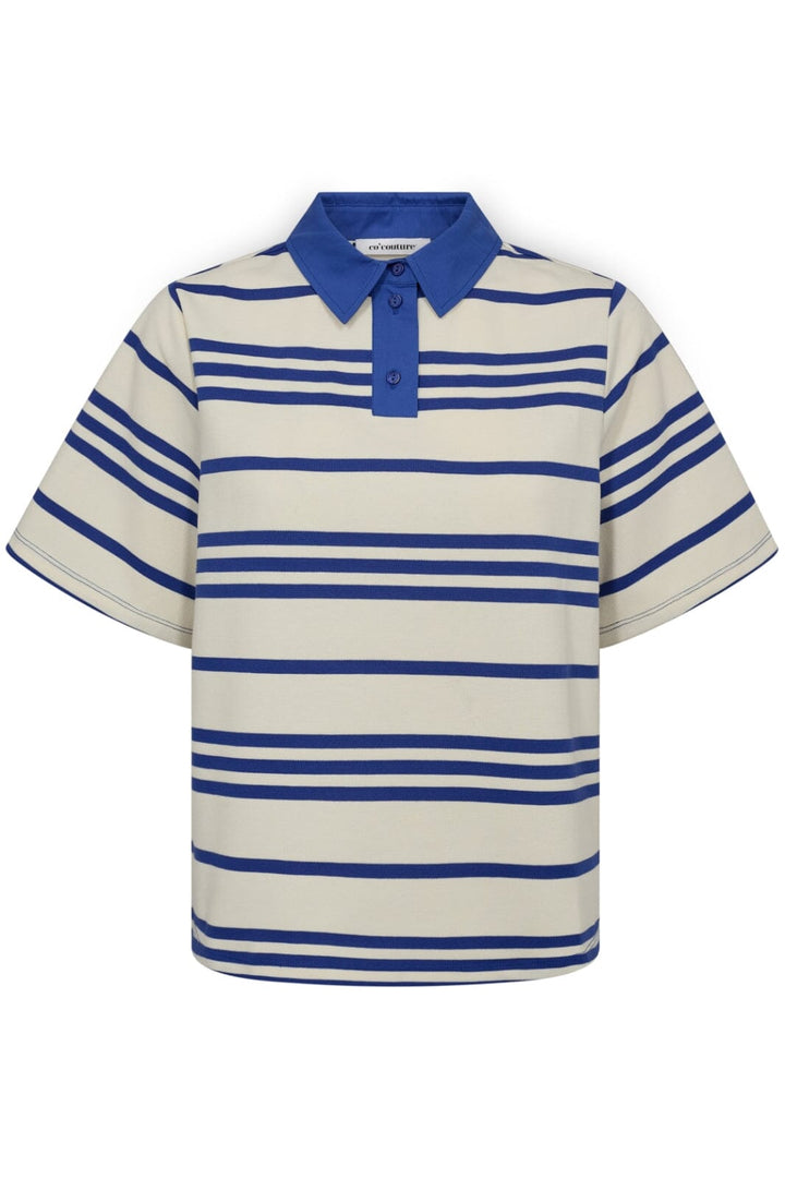 Co´Couture - Lennoncc Stripe Polo Tee 33135 - 76 - New Blue