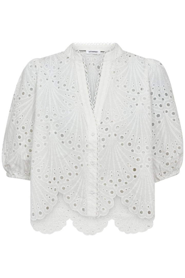 Co´Couture - Nayacc Anglaise Ss Shirt 35826 - 4000 - White