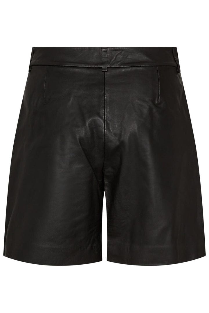 Co´Couture - Phoebecc Leather Pleat Shorts 31458 - 96 - Black