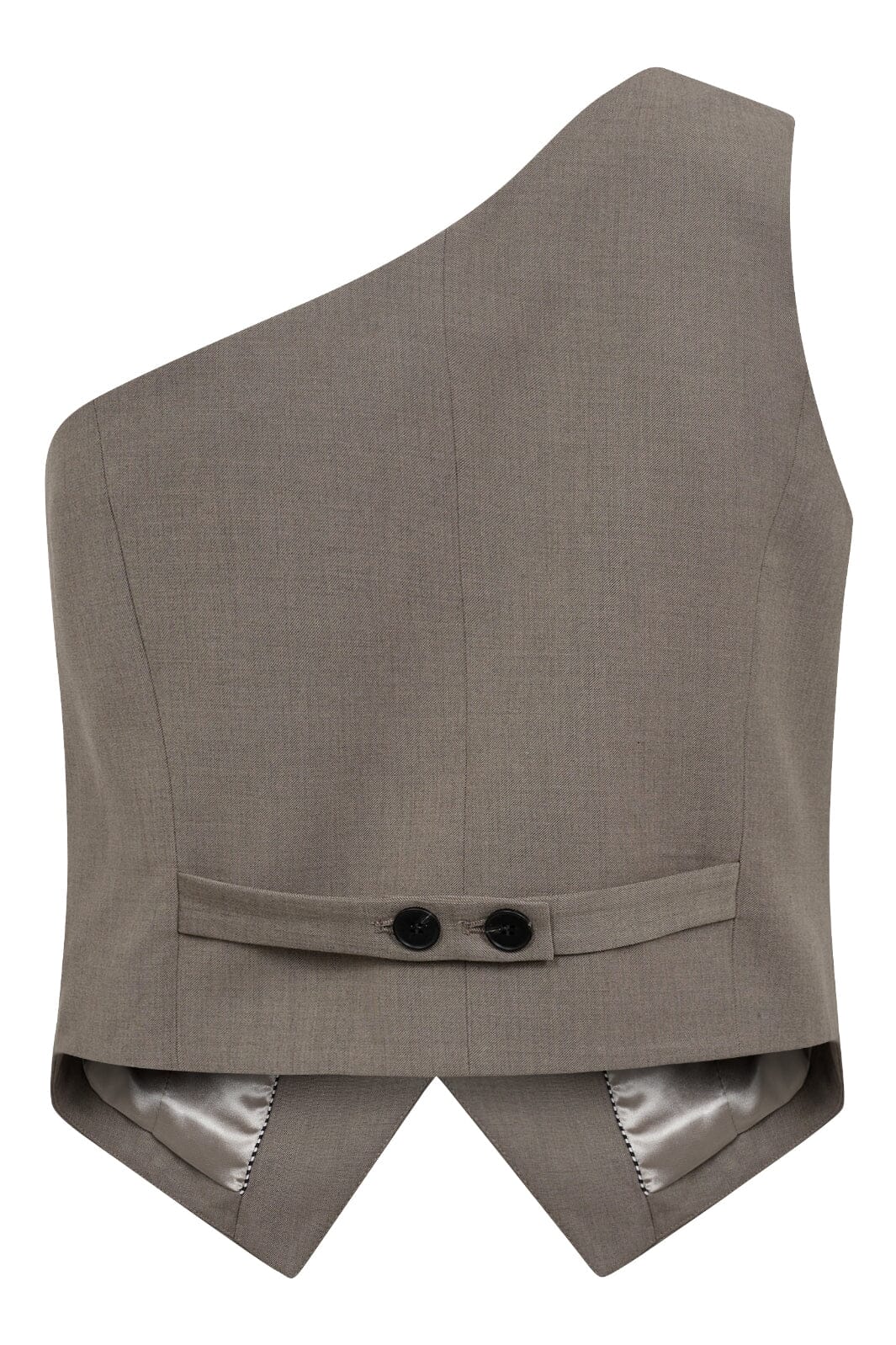 Co´couture - Vidacc Asym Tailor Vest - 154 Walnut Veste 