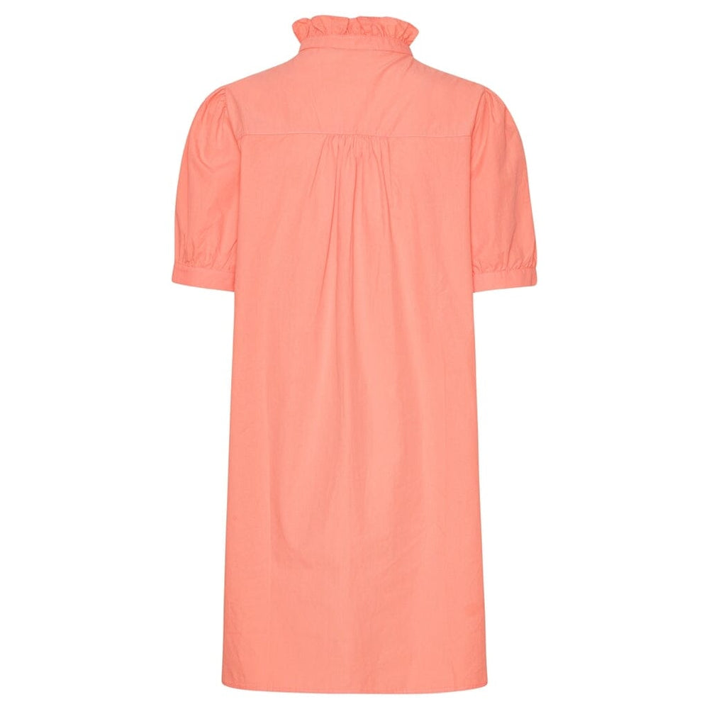 Continue - Ariana Poplin Dress Ss - Coral Kjoler 