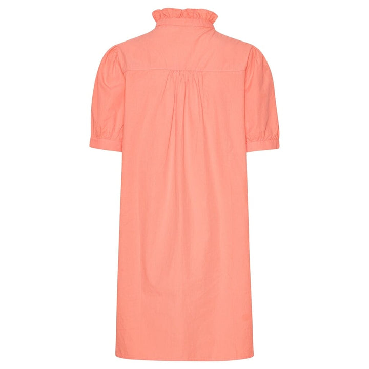 Continue - Ariana Poplin Dress Ss - Coral Kjoler 