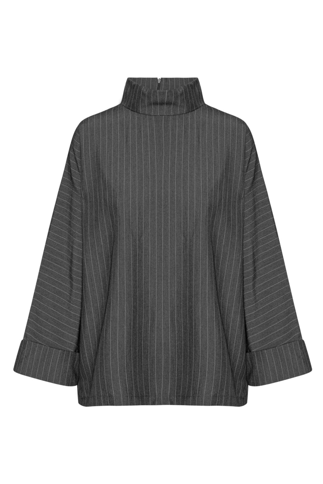 Continue - Karen Pinstripe - Grey Stribe Bluser 