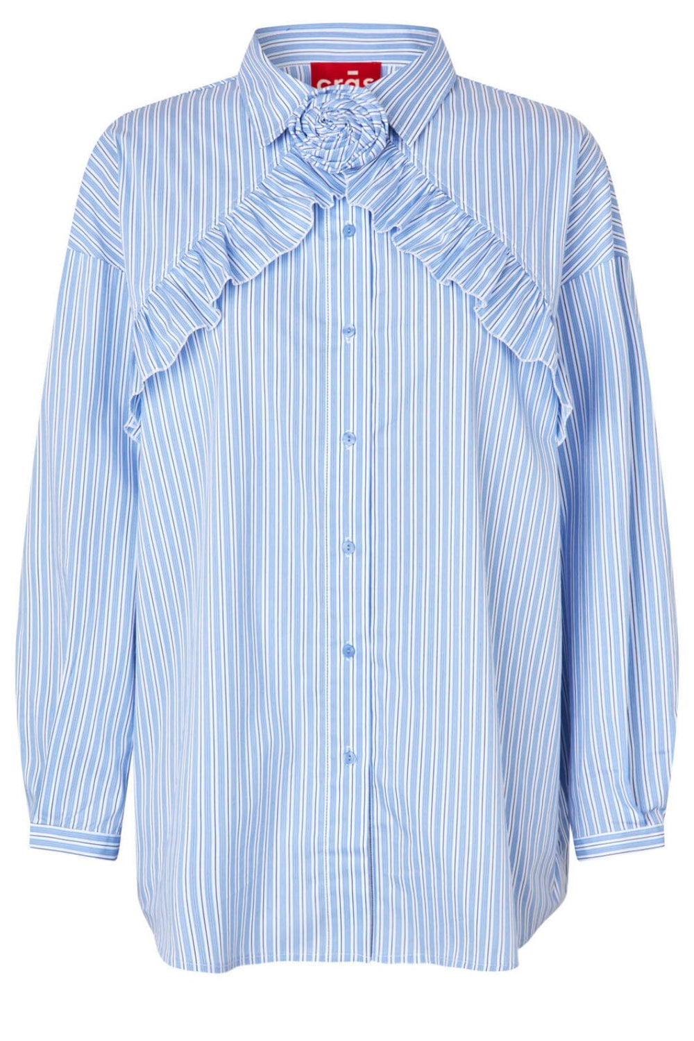 Cras - Blooming Shirt - 7021 7021 Blue Stripe Skjorter 