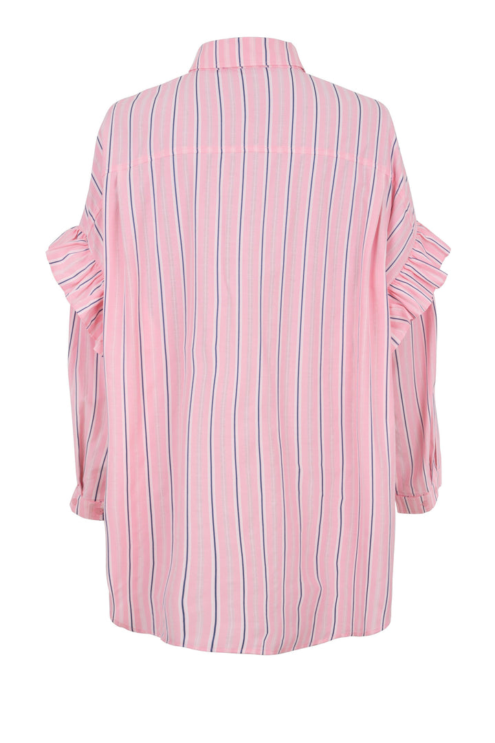 Cras - Flowercras Shirt - 8006 Pink Blue Stripe Skjorter 