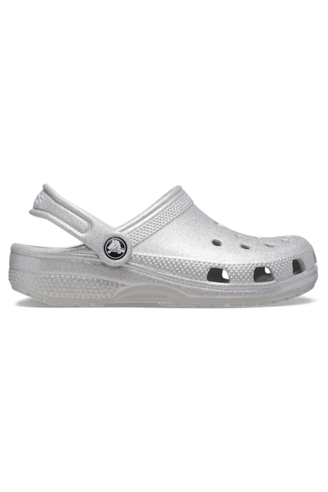 Crocs - Classic Glitter Clog K Silglt - Silver Glitter Sandaler 