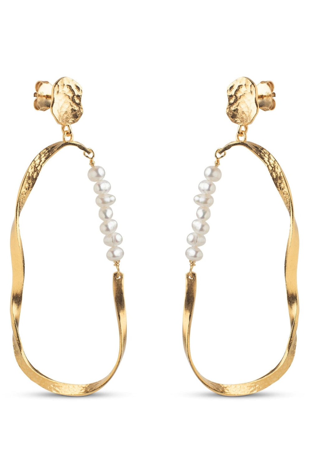 Enamel Copenhagen - Earring, Aloma Pearl Large - Pearls Øreringe 