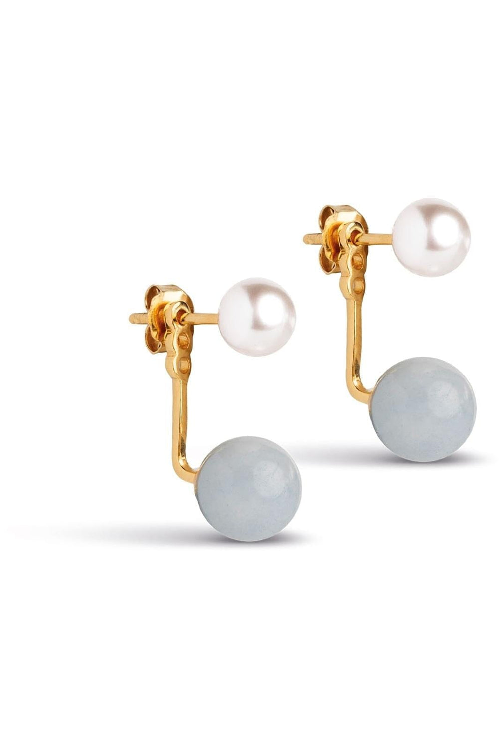 Enamel Copenhagen - Studs, Althea - Light Blue And Pearls